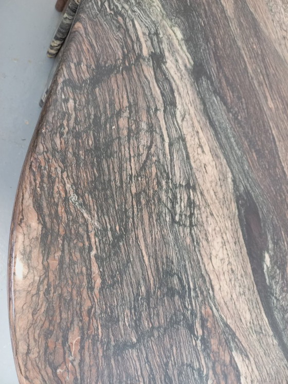 Image 1 of Vintage marmeren salontafel uit de jaren 70.