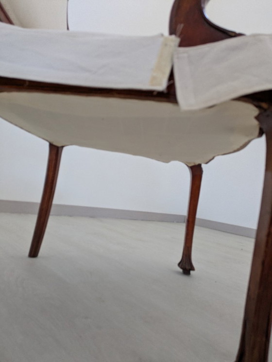 Image 1 of Art Nouveau - Sessel (2) - Holz, Stoff