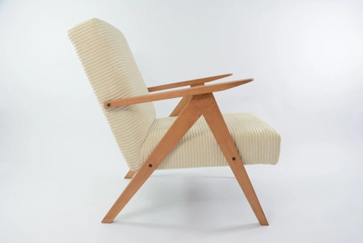 KOMPAS corduroy fauteuils - teak