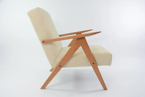 Image 1 of KOMPAS corduroy fauteuils - teak