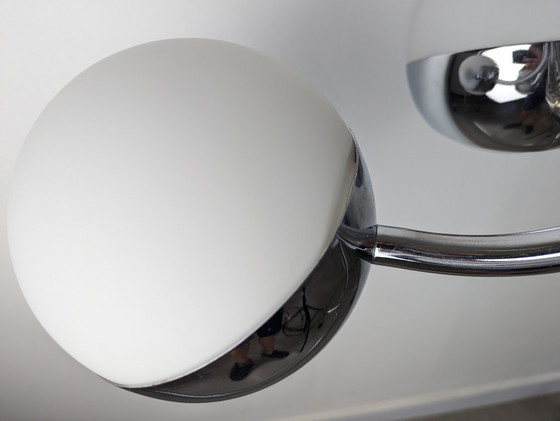 Image 1 of Stilnovo Chrome Chandelier with Glass Spheres, Italy, 1960s