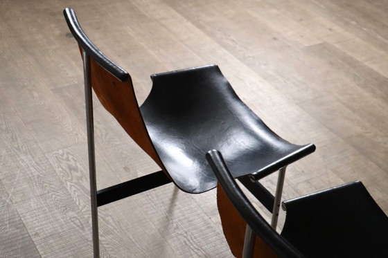 Image 1 of T-stoelen van Katavolos, Kelley en Littell voor ICF de Padova, Italië, 1952. Set van 4.