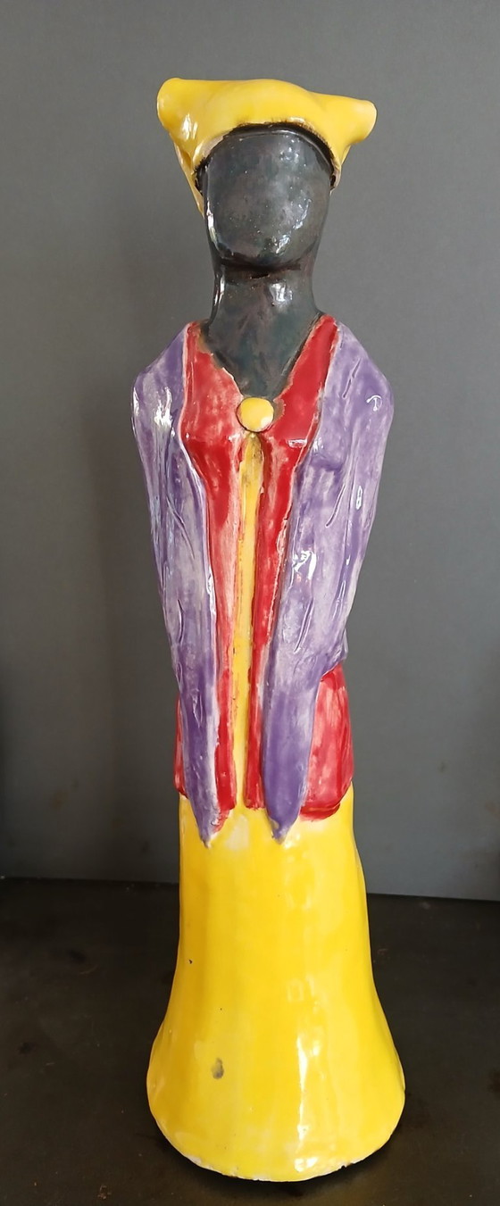 Image 1 of Statua colorata in ceramica