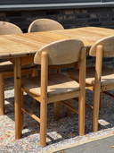 Set da pranzo Rainer Daumiller in pino, composto da 6 pezzi, con tavolo allungabile.