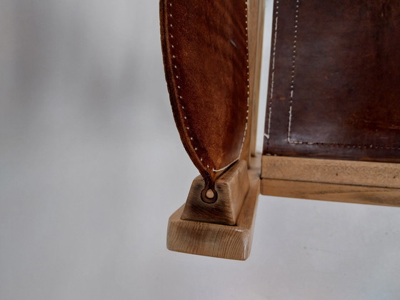 Image 1 of 2 x brutalistisches Geschirr Esszimmerstühle aus Leder im Ibisco-Stil der 1970er Jahre