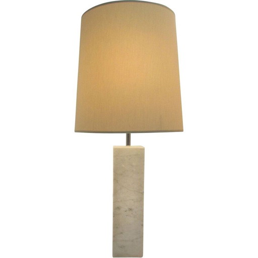Vintage lamp in Carrara marble by Kovacs, USA 1970s