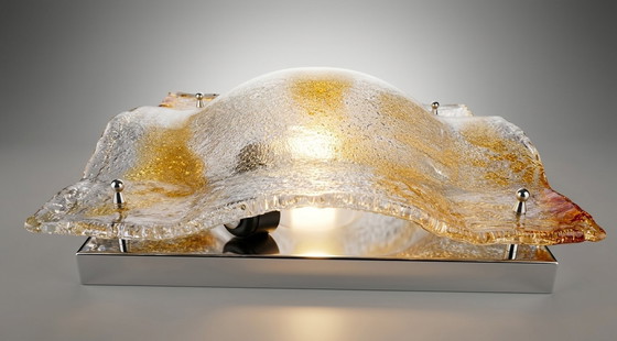 Image 1 of Mazzega Murano Grande Plafoniera 40x40 cm - design Carlo Nason - anni '90