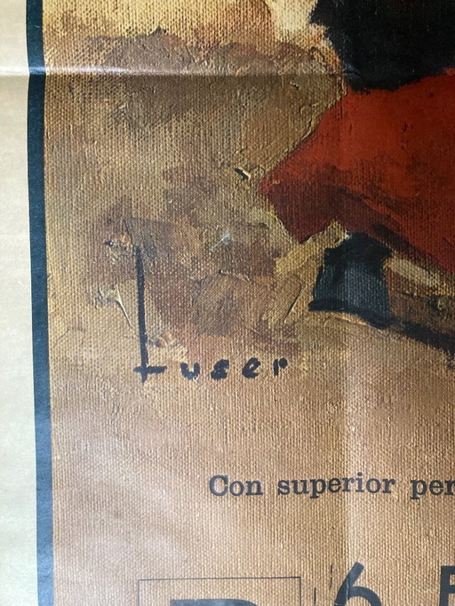 Gran cartel taurino original - años 60 - decoración vintage