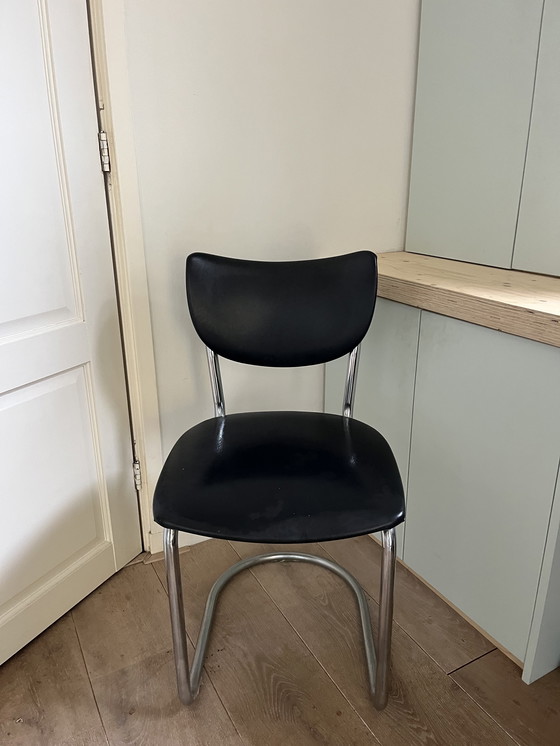 Image 1 of Gebroeders de Wit 2011 bruisframe stoel negro leer 