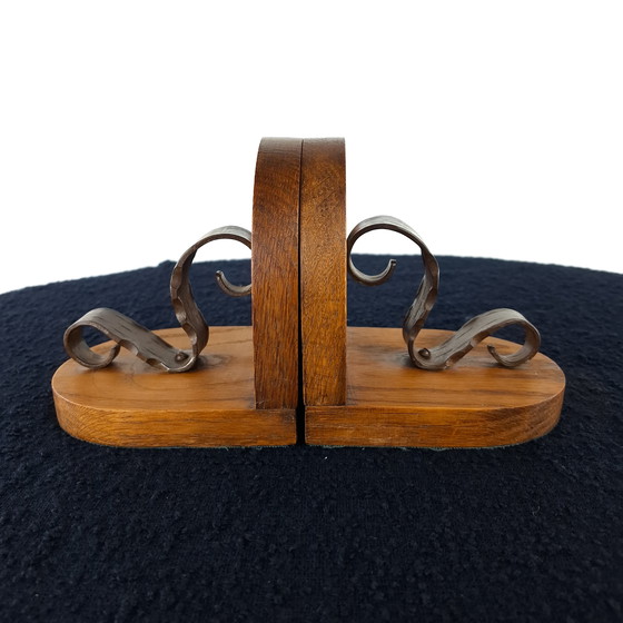 Image 1 of Vintage wooden Art Deco style bookends