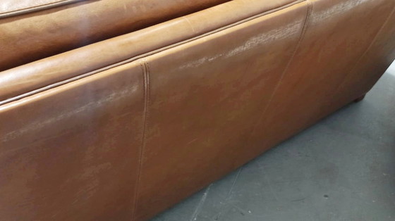 Image 1 of Cognac leather sofa 