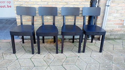 Paola navone gervasoni Italia chaises 123 noir 4 pcs