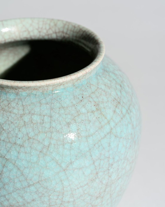 Image 1 of Krakelee-Glasur-Kunstkeramikvase Villeroy & Boch Mettlach Deutschland ca. 1920er–30er Jahre