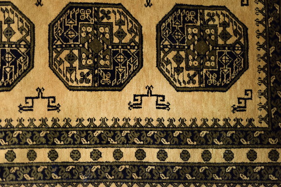 Image 1 of Handgewebter orientalischer afghanischer Gold-Ersari-Teppich, 1930er Jahre