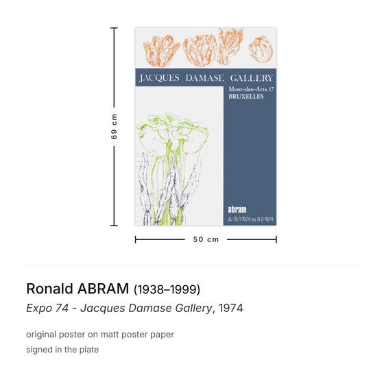 Ronald Abram Poster Expo 74 - Jacques Damase Gallery – Paper (photo 3 of 5)
