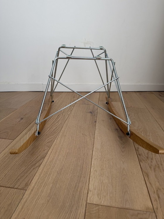 Image 1 of Base per sedia a dondolo in rovere cromato RAR EAMES HERMAN MILLER o VITRA