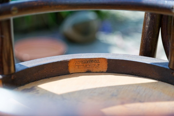 5x Vintage Fischel Thonet-style cafe chairs with pressed seats – Dining chairs, Wood (photo 10 of 18)