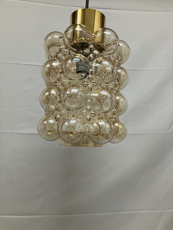Image 1 of Lampada a sospensione a bolle Helena Tynell ocra, di Limburg Glashütte