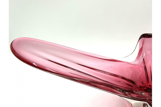 Image 1 of Rosa Glastablett, Italien, 1970er Jahre