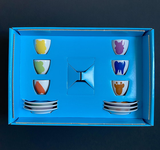 Image 1 of Jeff Koons 2001 Illy Collection Set di 6 tazzine da caffè espresso e piattini
