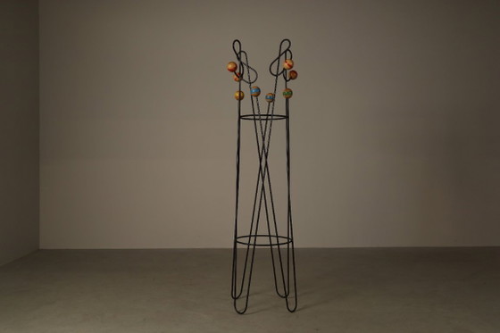 Image 1 of Freestanding Coat and Hat Stand in the Style of Roger Féraud