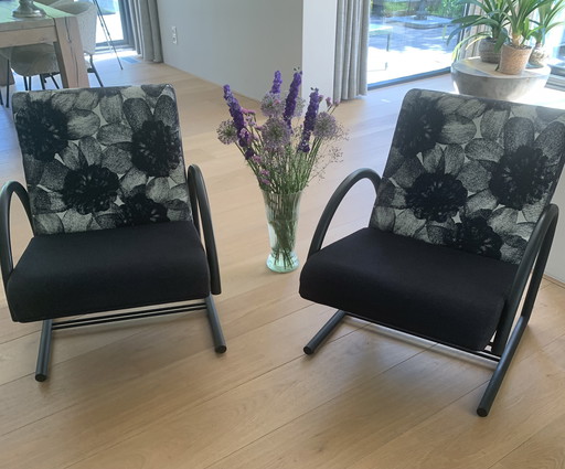 2x Hennie de Jong Cirkel fauteuils in Leolux stof, evt ook in combi 