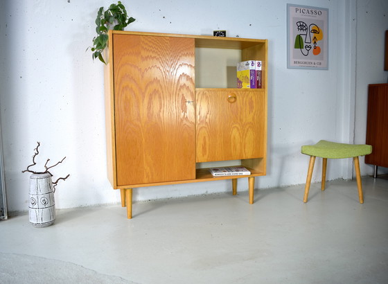 Image 1 of Mid Century Highboard Vintage Bar Dresser Cabinet Sideboard Cupboard