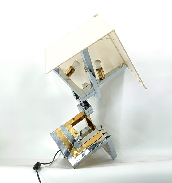 Image 1 of Grande lampe de table géométrique de Lumica, Espagne, années 1970