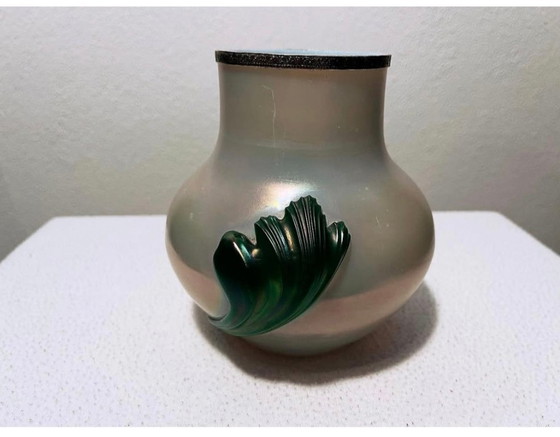 Vase Art Nouveau antique de Bohême, Kralik ou Loetz – Sculptures en verre, Glass (photo 5 of 8)