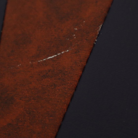 Image 1 of Round Vintage Pouf Purple Bordeaux