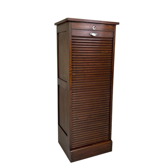 Armadio a serrandina in rovere con 3 ante, alto 180 cm, anni '50, Mobili, Mid Century Modern (foto 7 di 9)