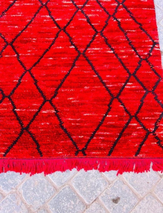 Image 1 of Tapis berbère en laine authentique 250cmx79cm