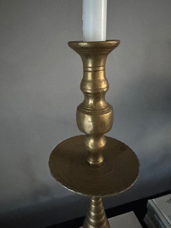 Image 1 of Candelabro marroquí de cobre pesado hecho a mano en Marrakech