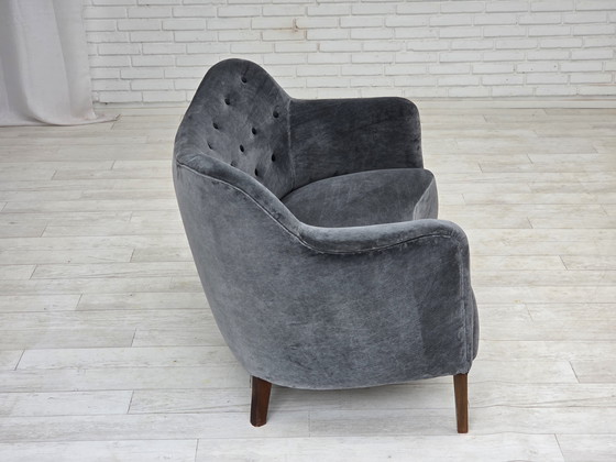 Image 1 of Jaren 1960, Deens ontwerp door Slagelse Møbelværk, sofa, model 185, opnieuw bekleed.