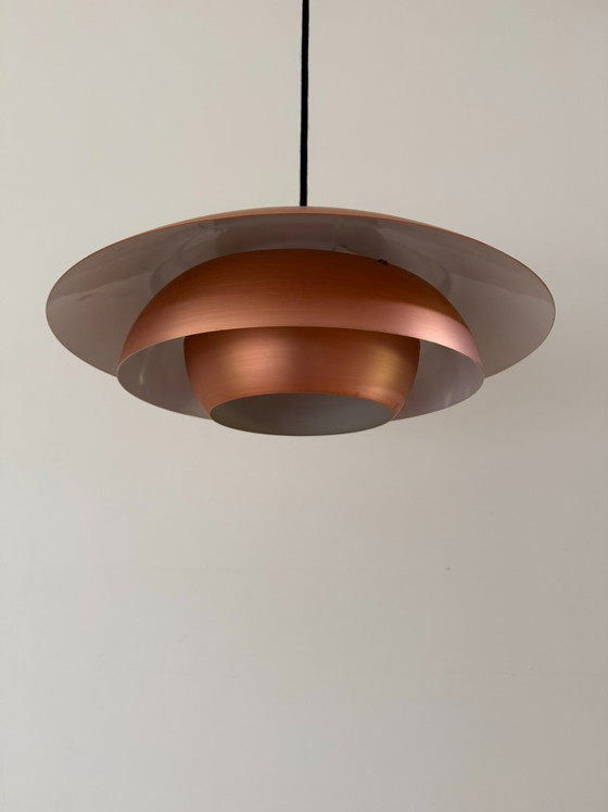 Image 1 of Lampada a sospensione vintage danese in rame - Lampada di design danese