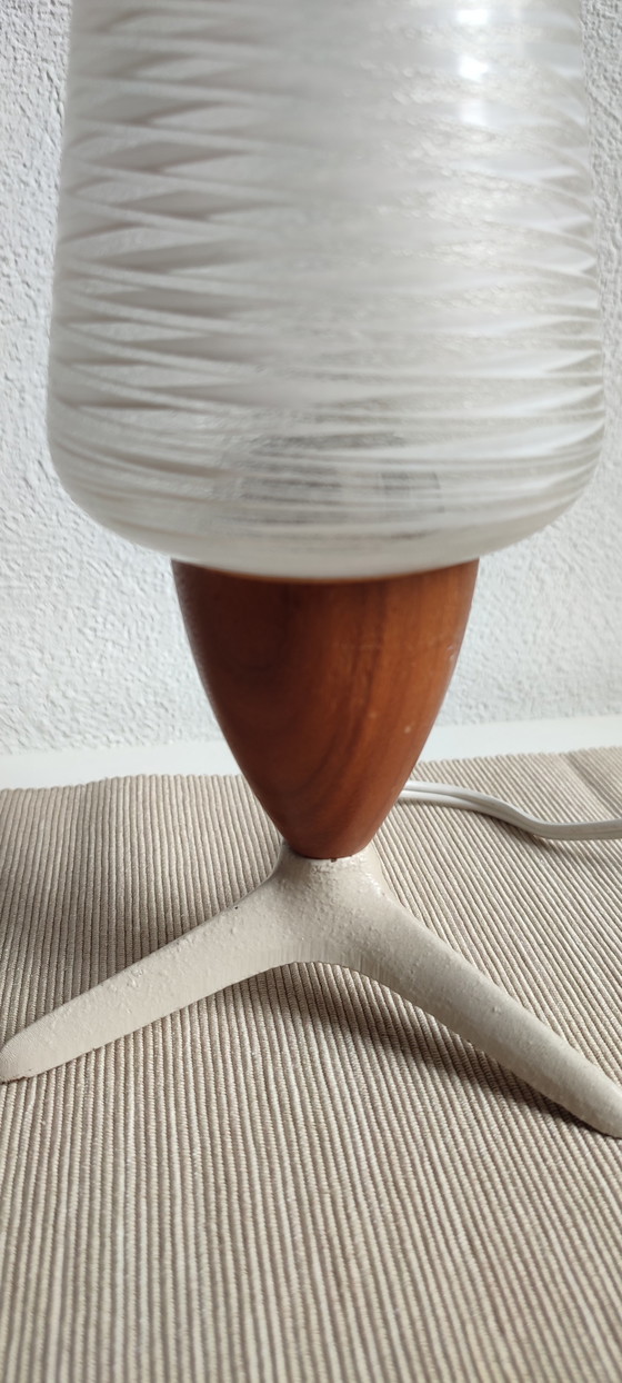 Image 1 of Herda table lamp milk glass '50 Fifties White