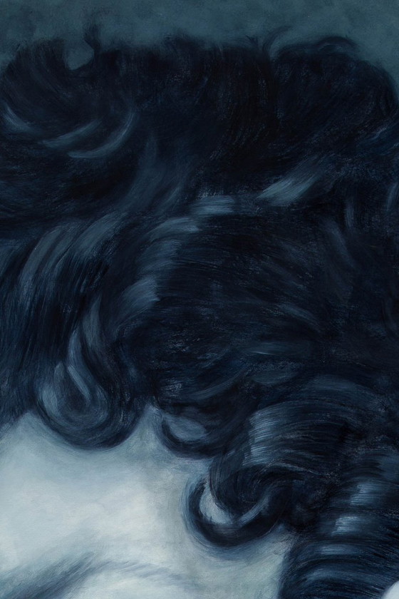 Image 1 of Evelyne Baget  Détail peint sur toile d’après Girodet. Contemporain