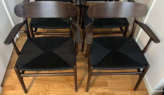 Complete set of 6 CH26 Wegner Chairs – Hans Wegner, Dining chairs, Wood (photo 5 of 13)