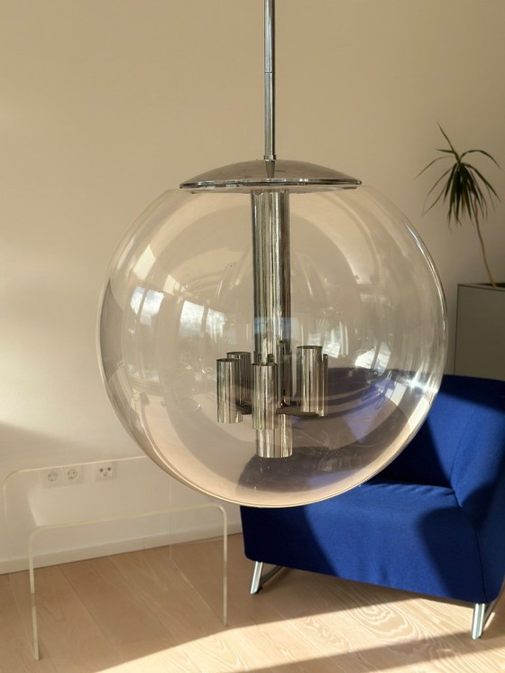 Image 1 of Designer Lampe Glashütte Limburg / Bauhaus/ 70er