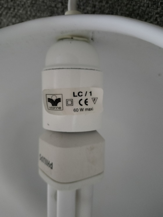 Image 1 of Vintage, Space Age egg-shaped glass table lamp, Domec