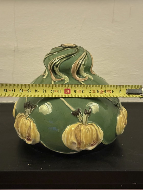 Image 1 of Jugenstil design lampenkap keramiek