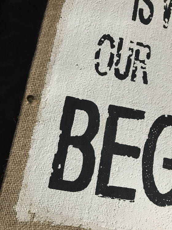 Image 1 of Decorative Message Board on Jute Canvas