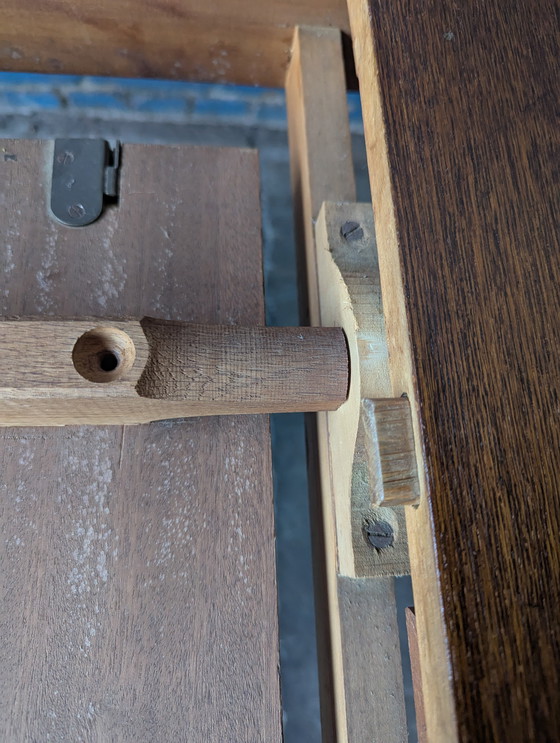 Image 1 of Table de salle à manger extensible en vieux chêne