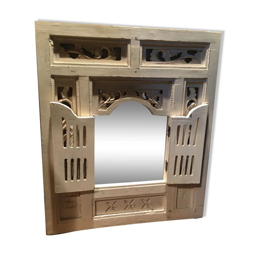 Mirror with shutters, colonial style, 60x70cm