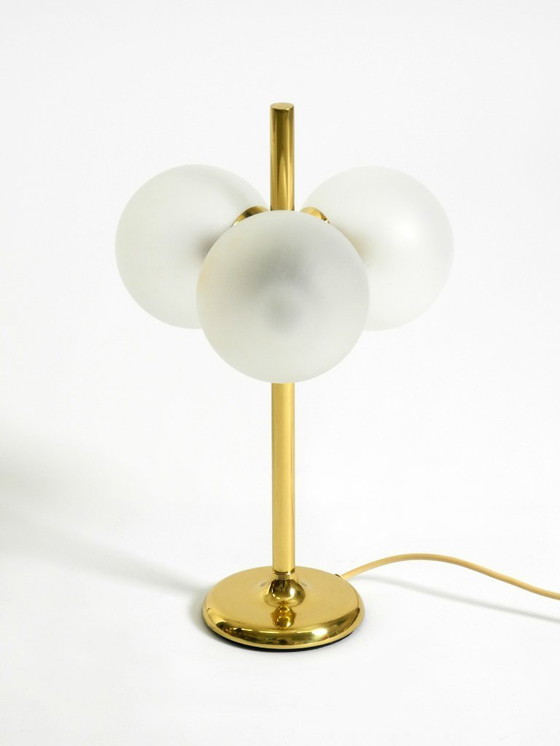Image 1 of Original 1960s Space Age brass table lamp by Kaiser Leuchten