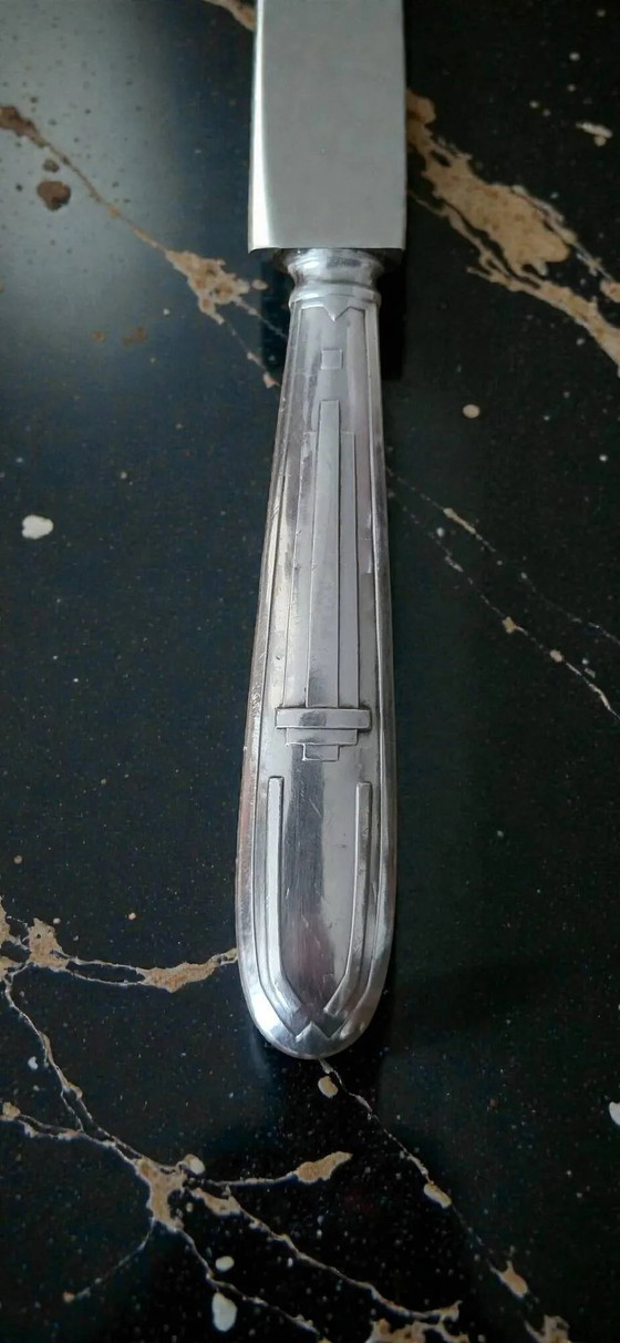 Art Deco silver butter knife – Cutlery Sets, polished steel (photo 3 of 5)