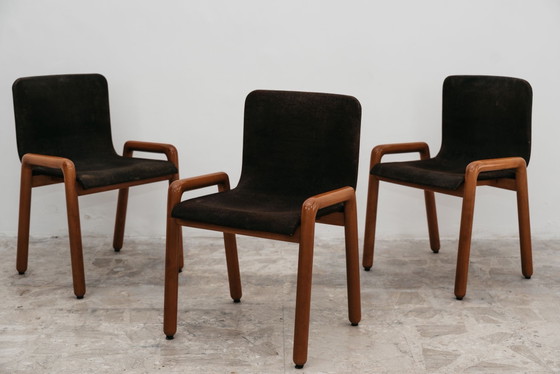Image 1 of Guido Faleschini I4 Mariani 3 Chaises Mod. Dilos Design Antiquités modernes des années 1970