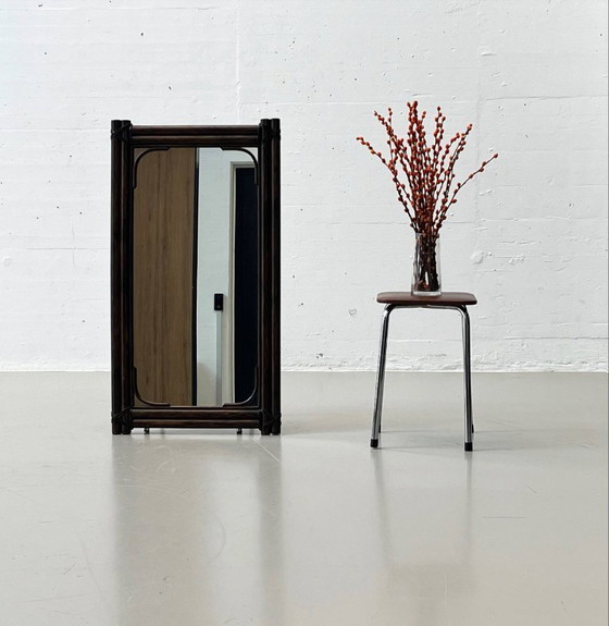 Image 1 of Mid - Century mirror made of bamboo, Italy 1950s