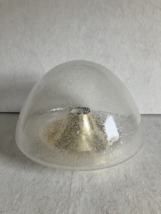 Vintage bubble glass ceiling lamp by Hoffmeister leuchte