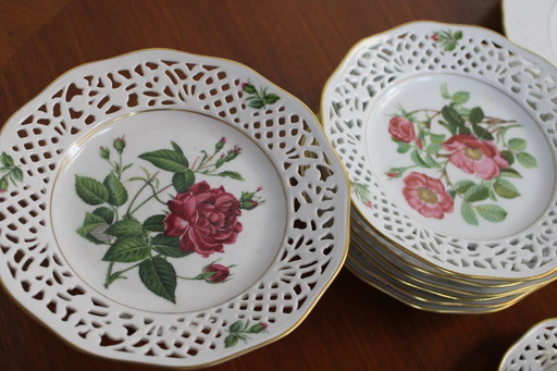 Service en porcelaine ajourée – Pierre-Joseph Redouté pour Arzberg